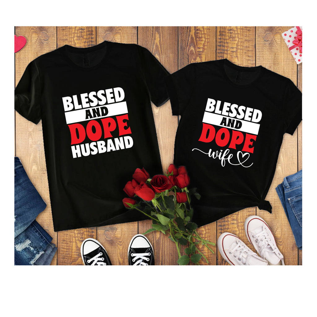 B.A.D. Husband And Wife T-shirts (Black)