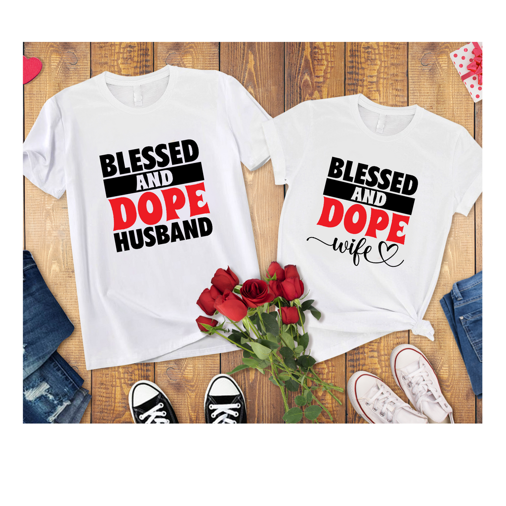 B.A.D. Husband and Wife T-shirts (White)