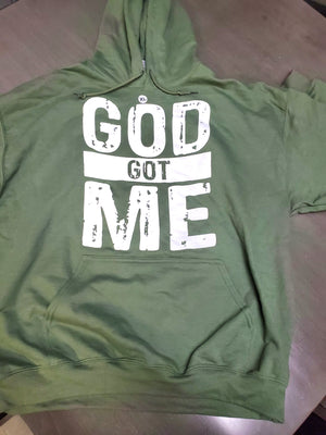 God Got me hoodie - Military Green